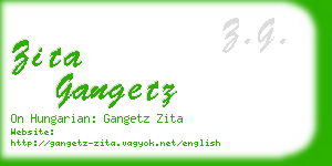 zita gangetz business card